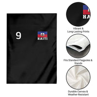 Haiti Soccer Jersey Style Number 9 Graphic Garden Flag Haitian Flag Football Sports Fan