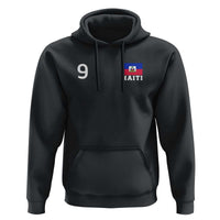 Haiti Soccer Jersey Style Number 9 Graphic Hoodie Haitian Flag Football Sports Fan