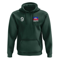 Haiti Soccer Jersey Style Number 9 Graphic Hoodie Haitian Flag Football Sports Fan