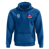 Haiti Soccer Jersey Style Number 9 Graphic Hoodie Haitian Flag Football Sports Fan