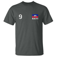 Haiti Soccer Jersey Style Number 9 Graphic T Shirt Haitian Flag Football Sports Fan