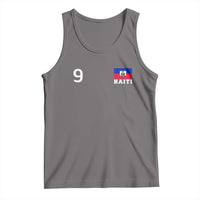 Haiti Soccer Jersey Style Number 9 Graphic Tank Top Haitian Flag Football Sports Fan