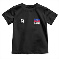 Haiti Soccer Jersey Style Number 9 Graphic Toddler T Shirt Haitian Flag Football Sports Fan