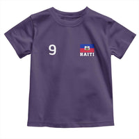 Haiti Soccer Jersey Style Number 9 Graphic Toddler T Shirt Haitian Flag Football Sports Fan