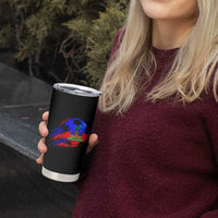 Haitian Flag Soccer Ball Splatter Graphic Tumbler Cup Haiti Football Sports Fan