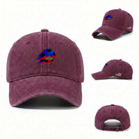 Haitian Flag Soccer Ball Splatter Graphic Washed Cotton Baseball Cap Haiti Football Sports Fan