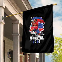 Mondyal 2026 Haiti Soccer Player Victory Celebration Graphic Garden Flag Haitian Flag Football Sports Fan