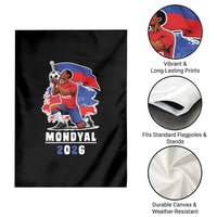Mondyal 2026 Haiti Soccer Player Victory Celebration Graphic Garden Flag Haitian Flag Football Sports Fan