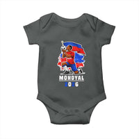 Mondyal 2026 Haiti Soccer Player Victory Celebration Graphic Baby Onesie Haitian Flag Football Sports Fan