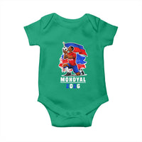 Mondyal 2026 Haiti Soccer Player Victory Celebration Graphic Baby Onesie Haitian Flag Football Sports Fan