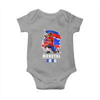 Mondyal 2026 Haiti Soccer Player Victory Celebration Graphic Baby Onesie Haitian Flag Football Sports Fan