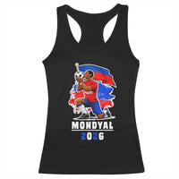 Mondyal 2026 Haiti Soccer Player Victory Celebration Graphic Racerback Tank Top Haitian Flag Football Sports Fan