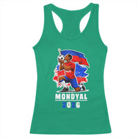 Mondyal 2026 Haiti Soccer Player Victory Celebration Graphic Racerback Tank Top Haitian Flag Football Sports Fan