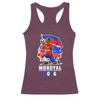 Mondyal 2026 Haiti Soccer Player Victory Celebration Graphic Racerback Tank Top Haitian Flag Football Sports Fan