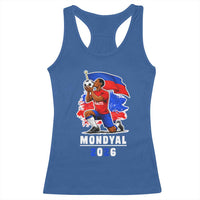 Mondyal 2026 Haiti Soccer Player Victory Celebration Graphic Racerback Tank Top Haitian Flag Football Sports Fan