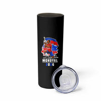 Mondyal 2026 Haiti Soccer Player Victory Celebration Graphic Skinny Tumbler Haitian Flag Football Sports Fan