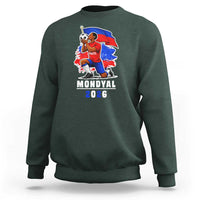 Mondyal 2026 Haiti Soccer Player Victory Celebration Graphic Sweatshirt Haitian Flag Football Sports Fan