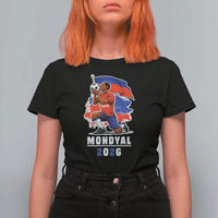Mondyal 2026 Haiti Soccer Player Victory Celebration Graphic T Shirt For Women Haitian Flag Football Sports Fan