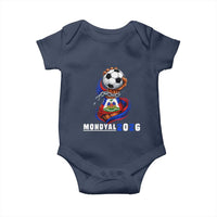 Mondyal 2026 Haiti Freedom Fist Broken Chains Soccer Graphic Baby Onesie Haitian Flag Football Sports Fan