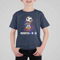 Mondyal 2026 Haiti Freedom Fist Broken Chains Soccer Graphic T Shirt For Kid Haitian Flag Football Sports Fan