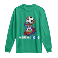 Mondyal 2026 Haiti Freedom Fist Broken Chains Soccer Graphic Long Sleeve Shirt Haitian Flag Football Sports Fan