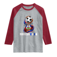 Mondyal 2026 Haiti Freedom Fist Broken Chains Soccer Graphic Raglan Shirt Haitian Flag Football Sports Fan