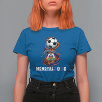 Mondyal 2026 Haiti Freedom Fist Broken Chains Soccer Graphic T Shirt For Women Haitian Flag Football Sports Fan