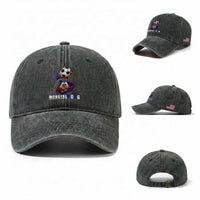 Mondyal 2026 Haiti Freedom Fist Broken Chains Soccer Graphic Washed Cotton Baseball Cap Haitian Flag Football Sports Fan