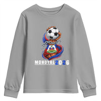 Mondyal 2026 Haiti Freedom Fist Broken Chains Soccer Graphic Youth Sweatshirt Haitian Flag Football Sports Fan