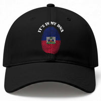 It's In My DNA Haitian Flag Fingerprint Graphic Baseball Cap Haiti Heritage Pride