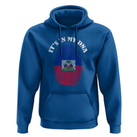 It's In My DNA Haitian Flag Fingerprint Graphic Hoodie Haiti Heritage Pride