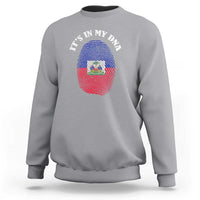 It's In My DNA Haitian Flag Fingerprint Graphic Sweatshirt Haiti Heritage Pride