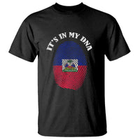 It's In My DNA Haitian Flag Fingerprint Graphic T Shirt Haiti Heritage Pride