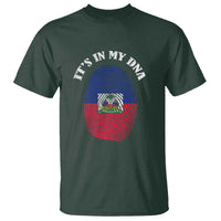 It's In My DNA Haitian Flag Fingerprint Graphic T Shirt Haiti Heritage Pride