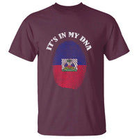 It's In My DNA Haitian Flag Fingerprint Graphic T Shirt Haiti Heritage Pride