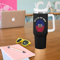 It's In My DNA Haitian Flag Fingerprint Graphic Tumbler With Handle Haiti Heritage Pride
