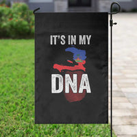 It's In My DNA Haitian Map and Fingerprint Flag Graphic Garden Flag Haiti Heritage Pride