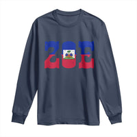 Zoe Haitian Pride Long Sleeve Shirt Haiti Flag Culture Heritage Pride