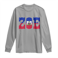 Zoe Haitian Pride Long Sleeve Shirt Haiti Flag Culture Heritage Pride