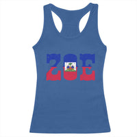 Zoe Haitian Pride Racerback Tank Top Haiti Flag Culture Heritage Pride