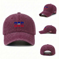 Zoe Haitian Pride Washed Cotton Baseball Cap Haiti Flag Culture Heritage Pride