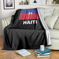 Vintage Distressed Haiti Flag Throw Blanket Haitian Heritage Pride