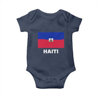 Vintage Distressed Haiti Flag Baby Onesie Haitian Heritage Pride