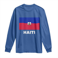 Vintage Distressed Haiti Flag Long Sleeve Shirt Haitian Heritage Pride