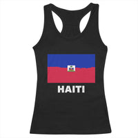 Vintage Distressed Haiti Flag Racerback Tank Top Haitian Heritage Pride