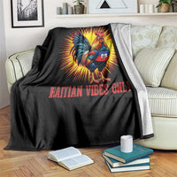 Proud Haitian Rooster Flag Throw Blanket Majestic National Symbol Haiti Heritage Pride
