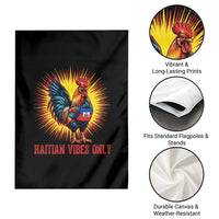 Proud Haitian Rooster Flag Garden Flag Majestic National Symbol Haiti Heritage Pride
