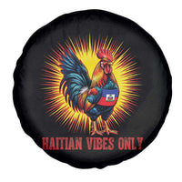 Proud Haitian Rooster Flag Spare Tire Cover Majestic National Symbol Haiti Heritage Pride