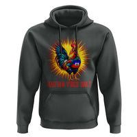 Proud Haitian Rooster Flag Hoodie Majestic National Symbol Haiti Heritage Pride