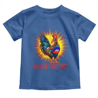 Proud Haitian Rooster Flag Toddler T Shirt Majestic National Symbol Haiti Heritage Pride